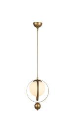 Jupiter Single Chandelier Tumbled White Glass - Swordslife