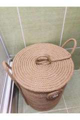 Jute Wire Mesh Rope Laundry Basket