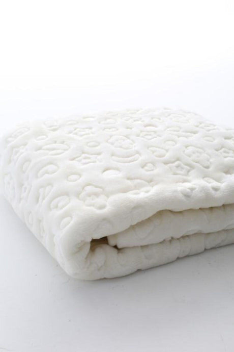 Embossed Plush Baby Blanket Ecru - Swordslife