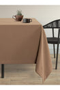 Velvet Textured Chocolate Brown Table Cloth - Swordslife