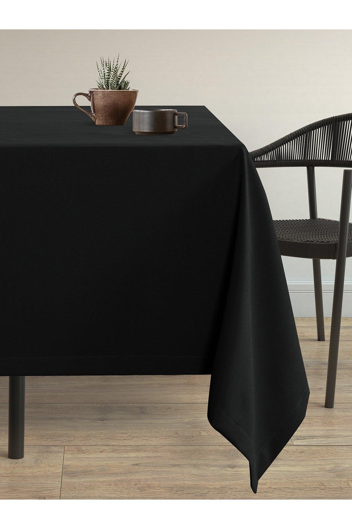 Velvet Textured Panther Black Table Cloth - Swordslife