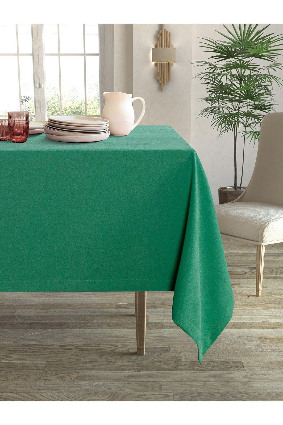 Velvet Textured Emerald Table Cloth - Swordslife