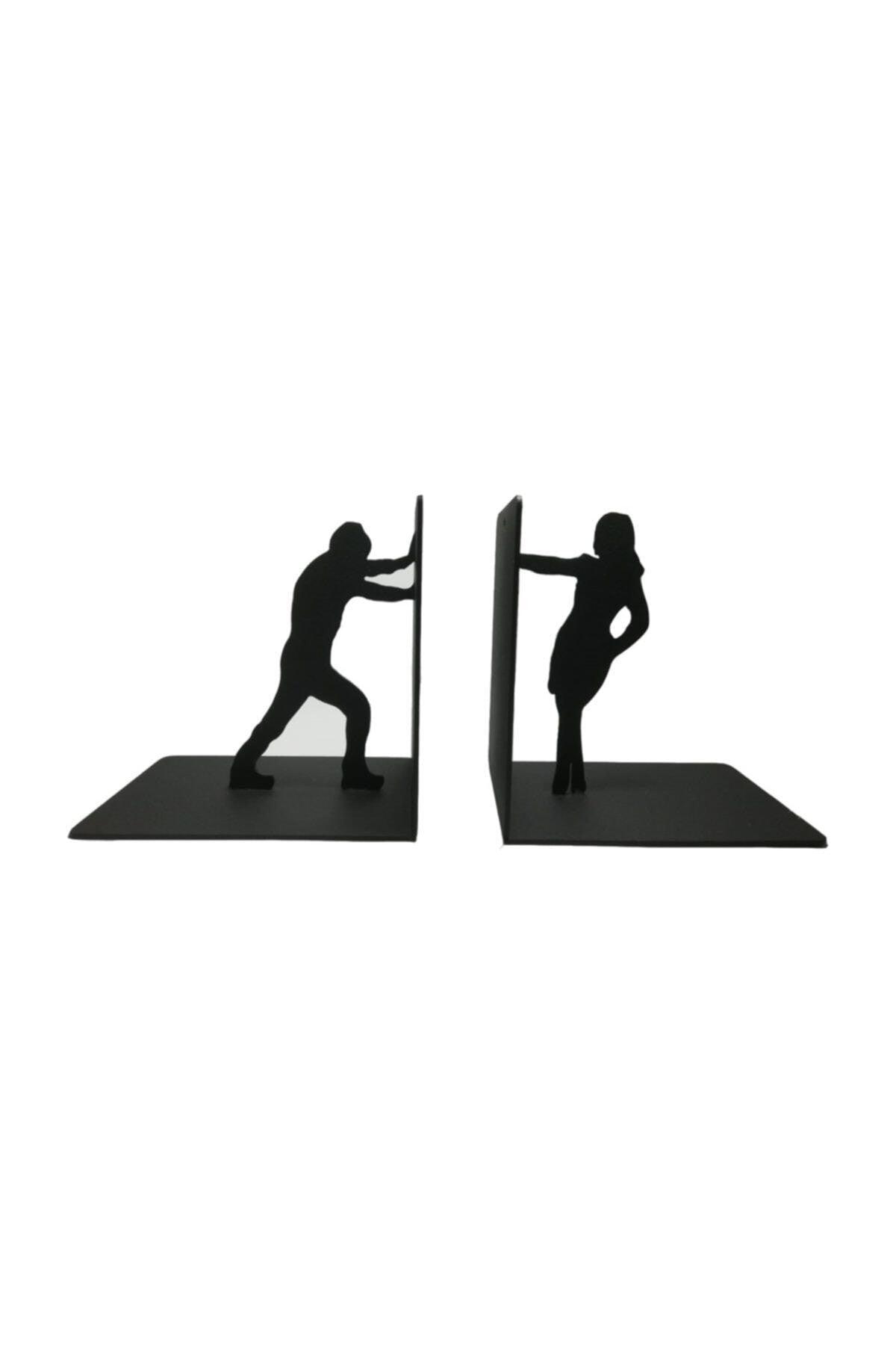 Decorative Stylish Metal Book Holder With Female And Male Figures, Book Support - Swordslife