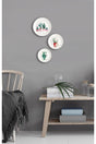 Cactus Themed Printed Porcelain 3 Wall Plate Set - Swordslife