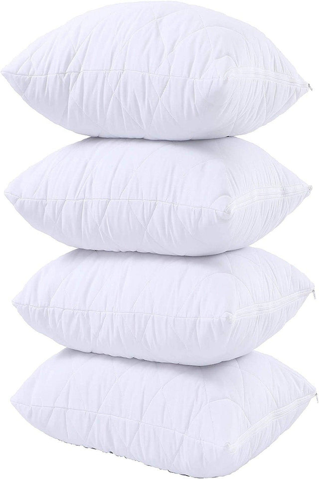 Quilted Pillow Protector 4-Piece 100% Cotton 50x70 - Swordslife