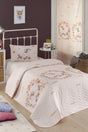 Quilted Cover Set Single Unicorns Pink - Swordslife