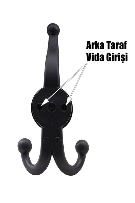 Karataş Coat Rack Cloakroom Bathroom Wardrobe Clothes Hanger Hard Plastic Black - Swordslife