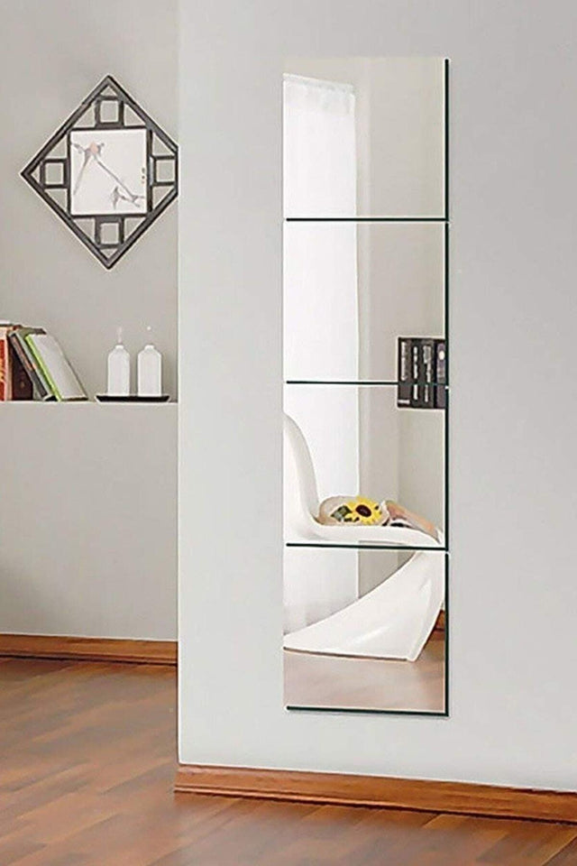 Square Full Length Mirror 4 Pieces 25x25 Cm - Swordslife