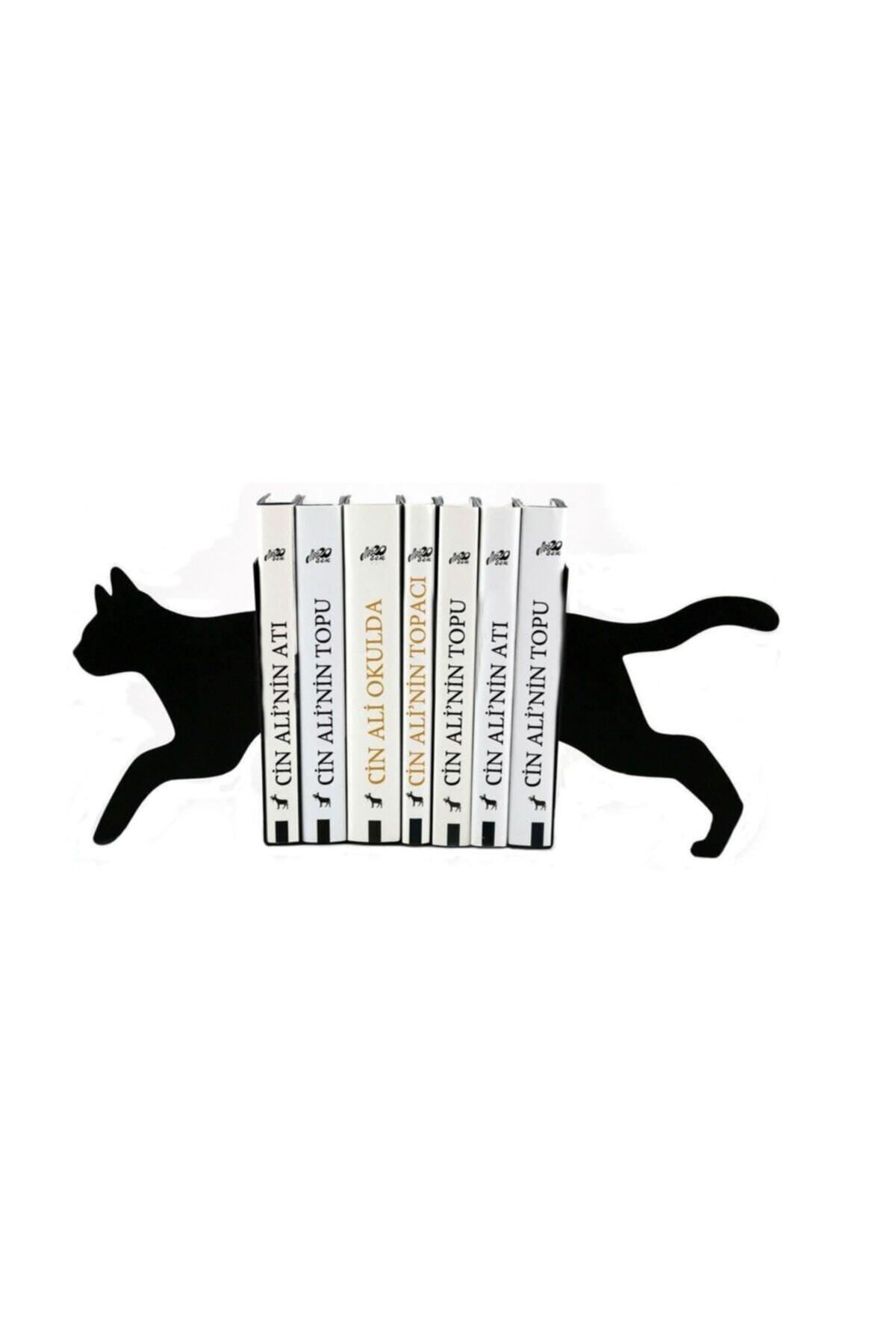 Cat Figure Decorative Metal Book Holder, Book Support Home Office Decoration - Swordslife