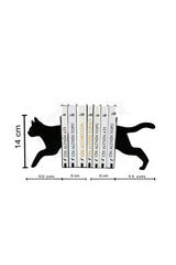 Cat Figure Decorative Metal Book Holder, Book Support Home Office Decoration - Swordslife