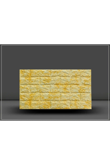 Self Adhesive 3d Mottled Yellow Wallpaper Panel Nw97 - Swordslife