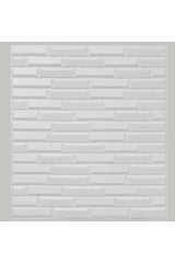 Self Adhesive 3d Size White Opaque Wallpaper Panel Nw55 - Swordslife