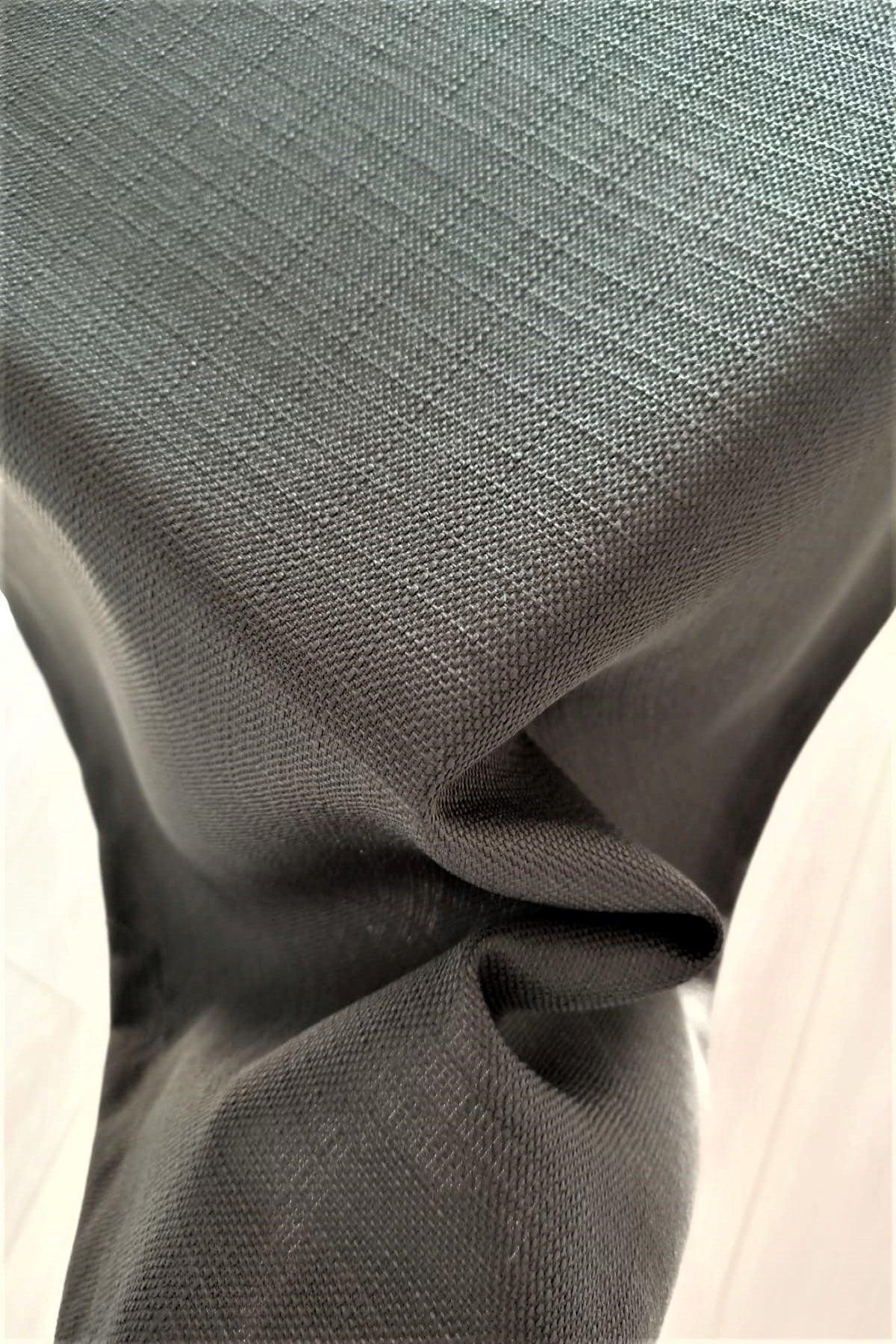 Linen Look Stain Resistant Anthracite Table Cloth - Swordslife