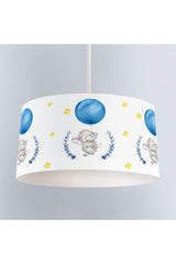 Kids Room Pendant Lamp Chandelier Blue Balloon Elephant Pattern - Lampshade Chandelier - Swordslife