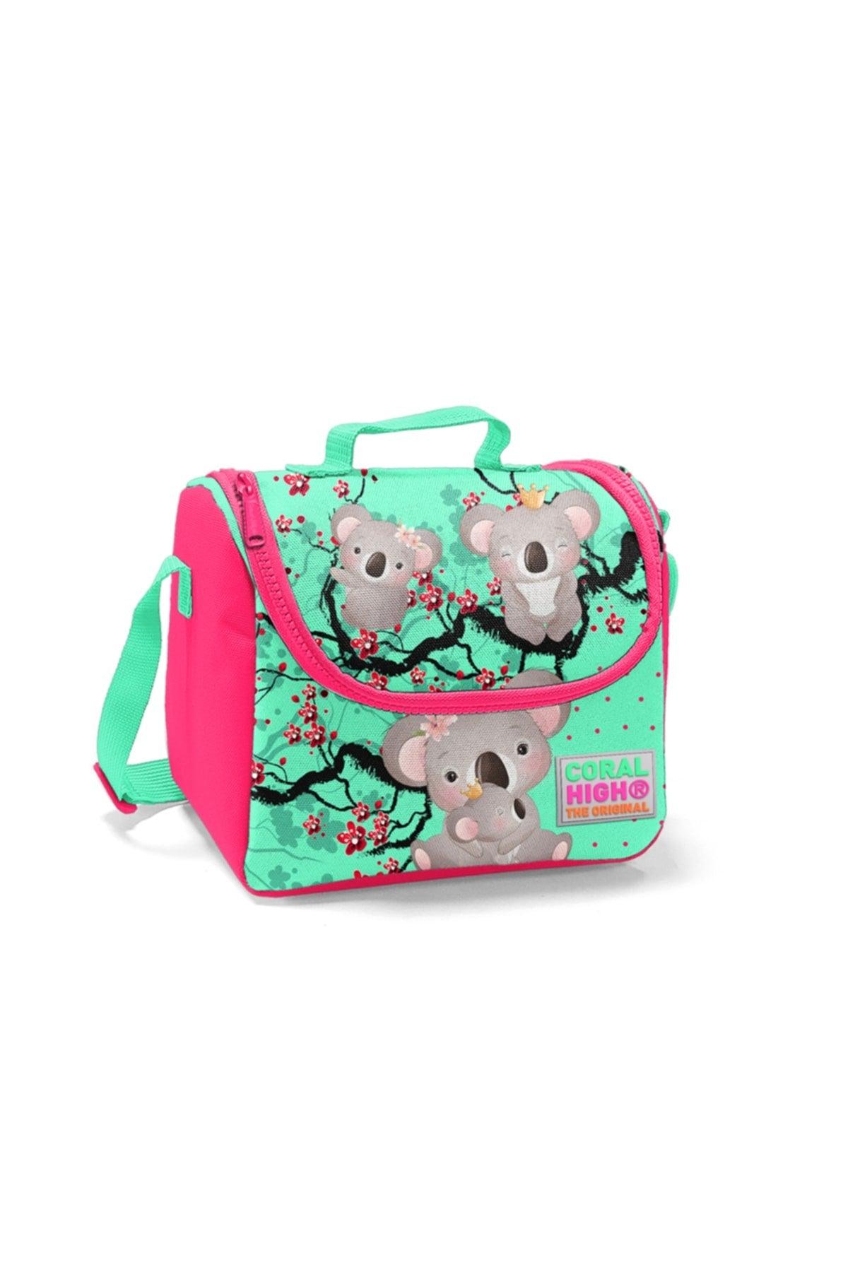 Kids Water Green Neon Coral Koala Patterned