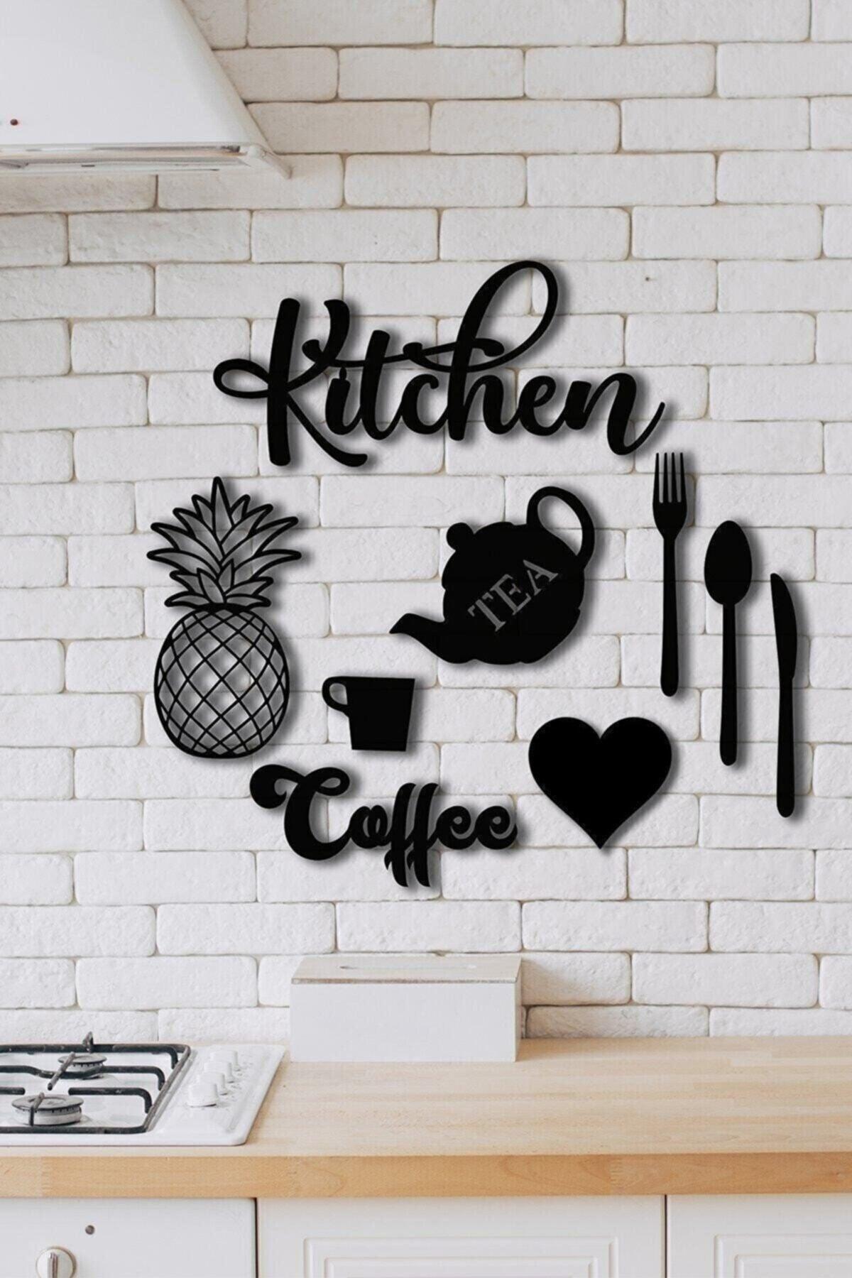 Kitchen 9 Pieces Kitchen Laser Cut Wooden Wall Decoration Product - Swordslife