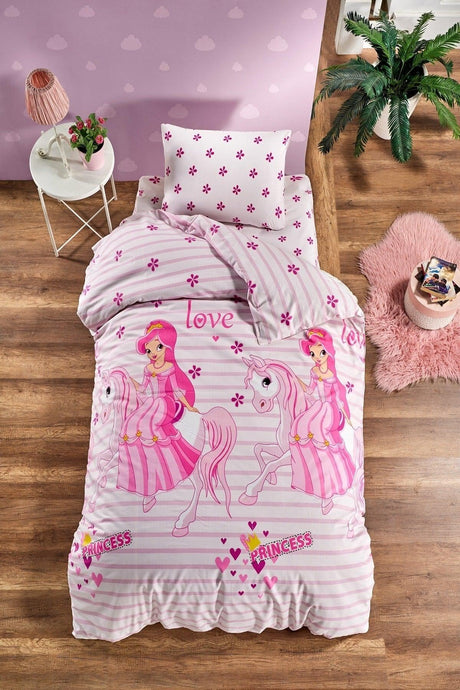 Girl's Duvet Cover Set Natural Healthy Cotton Single Ranforce - Swordslife