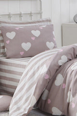 Easy-to-Iron Duvet Cover Set Single Herz Rose Kurusu - Swordslife