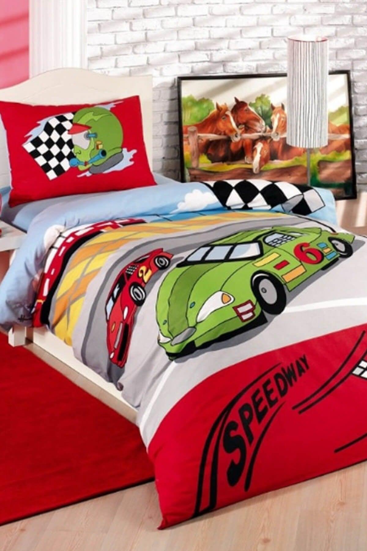 Crystal Ranforce Single Duvet Cover Set Speedway - Swordslife