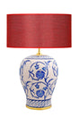 Kty-srm01 Blue Blanc Ceramic Lampshade - Claret Red - Swordslife