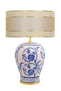 Kty-srm01 Blue Blanc Ceramic Lampshade - Double