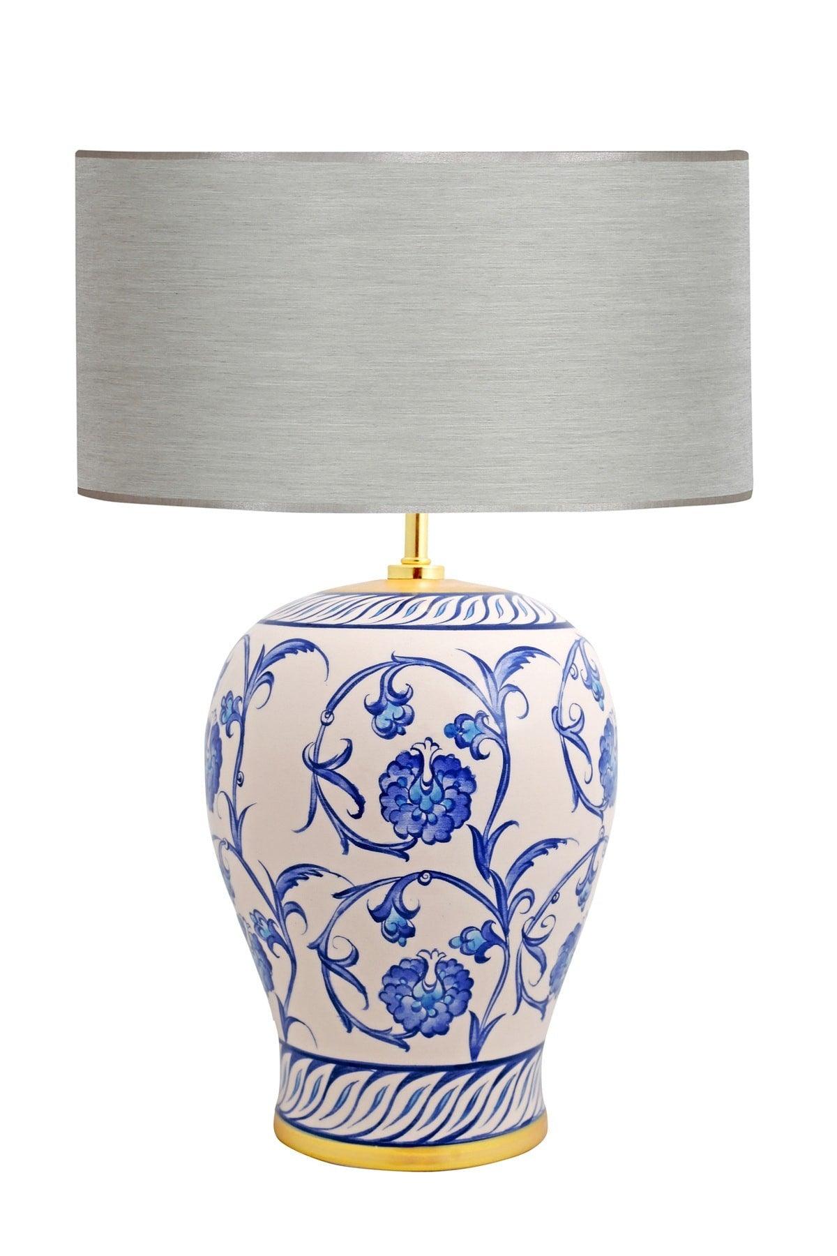 Kty-srm01 Blue Blanc Ceramic Lampshade - Pre Gray - Swordslife