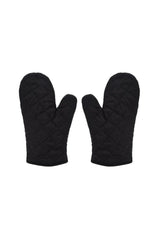 Small Size Black Fireproof Oven Gloves 1 Pair - Swordslife