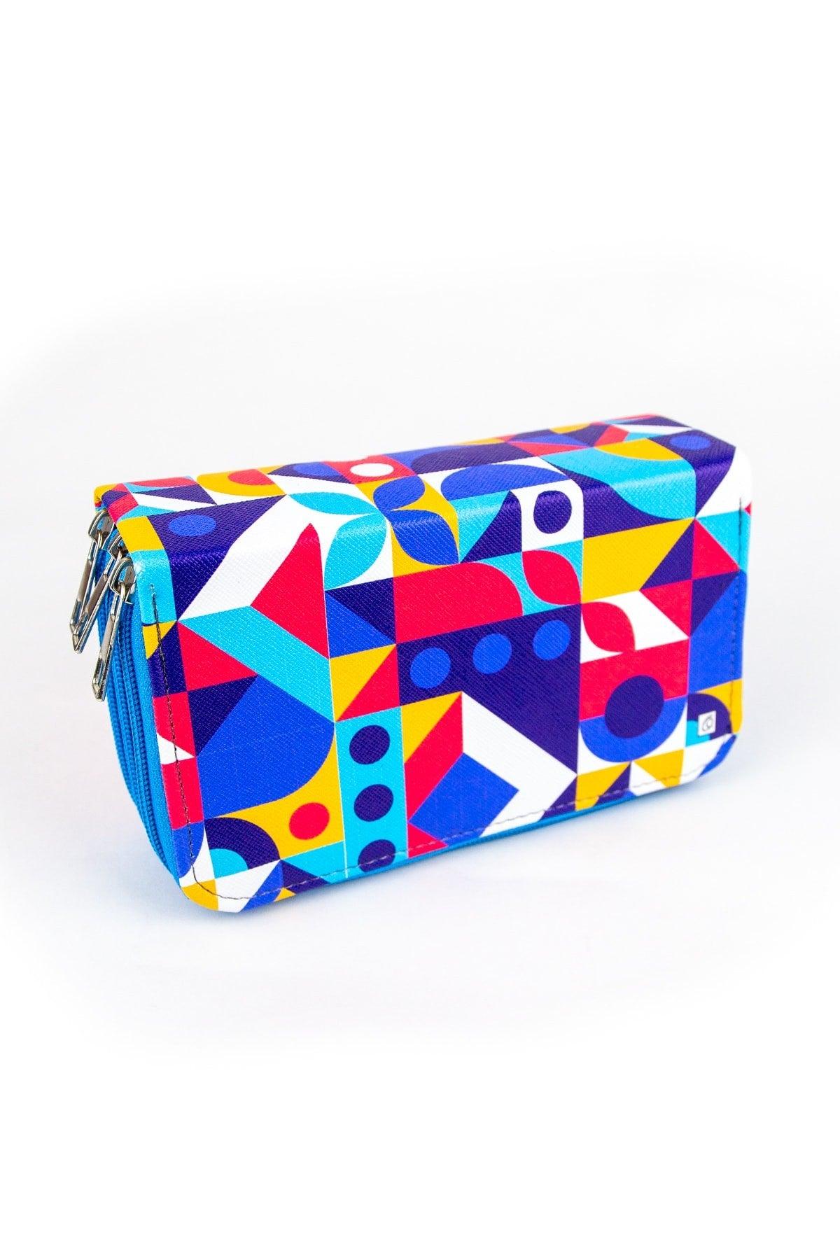 Pencil Case Colorful Themed Three Compartments