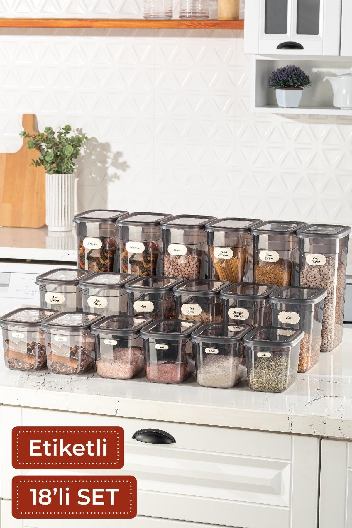 Set of 18 with Label Peggy Rectangular Storage Container 6x(1.3 LITER, 2 LITER, 3.2 LITER) - Swordslife