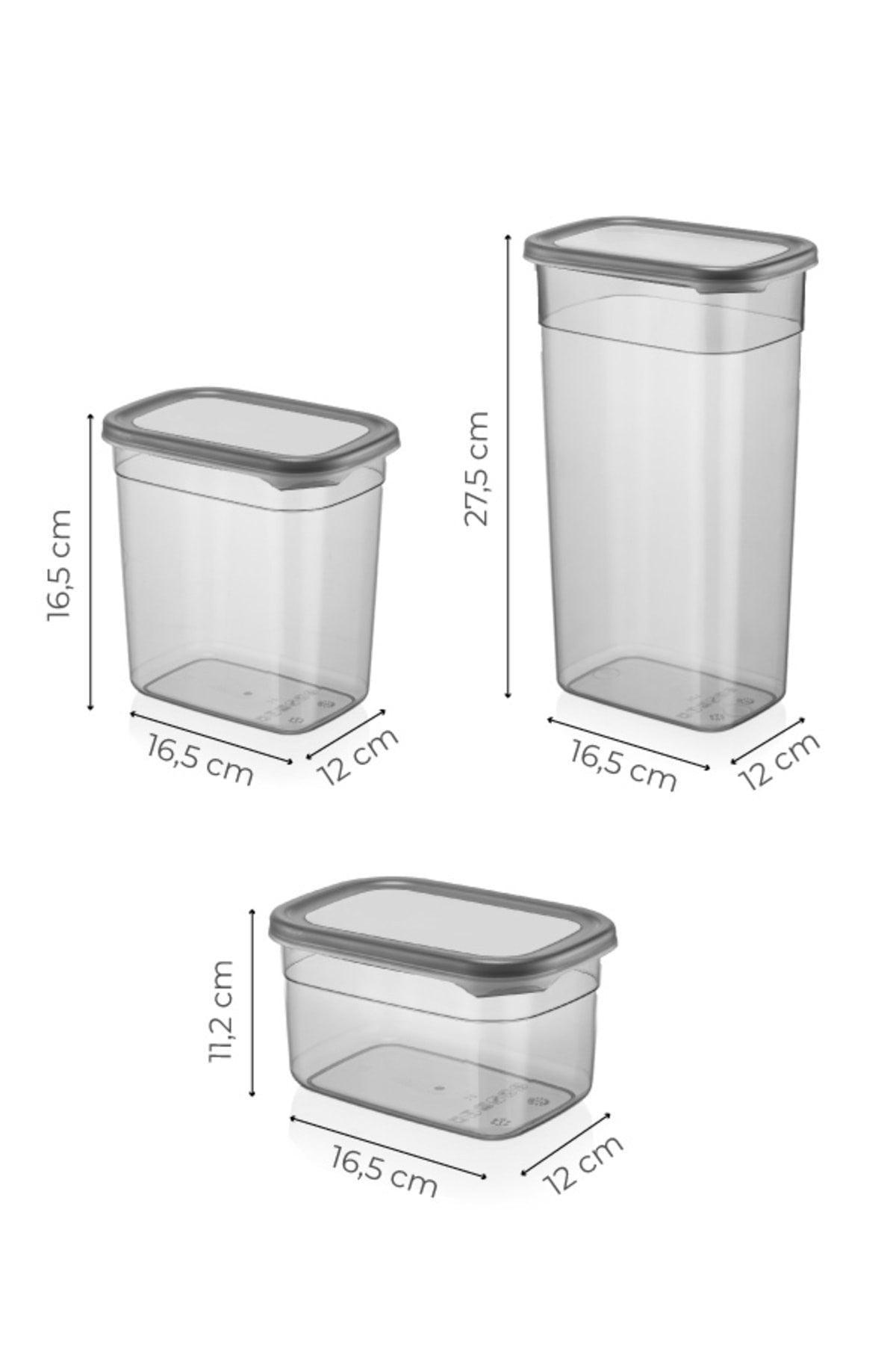 Set of 18 with Label Peggy Rectangular Storage Container 6x(1.3 LITER, 2 LITER, 3.2 LITER) - Swordslife