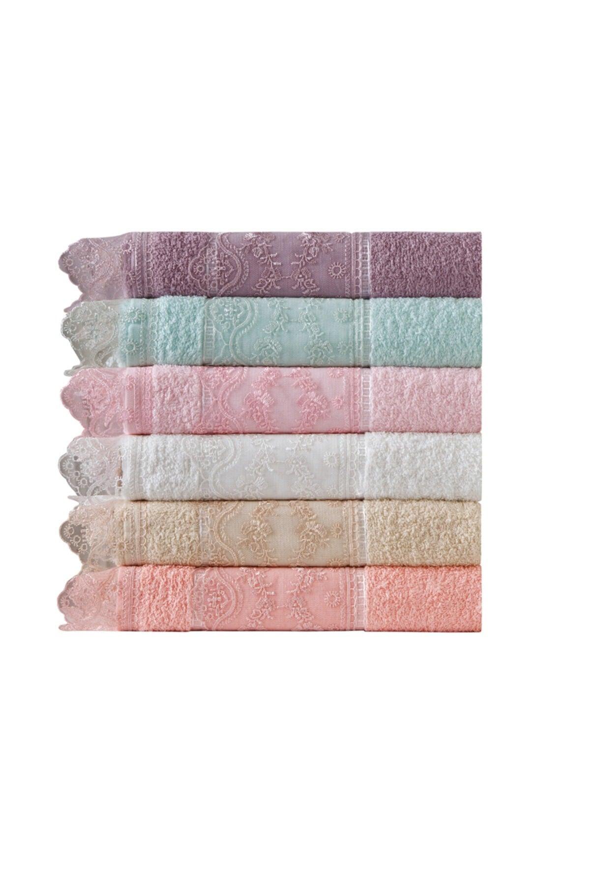 Lacy Guipure 6 Pcs Towel 50x90