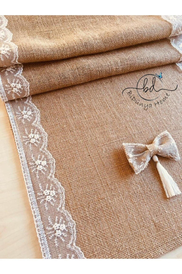 Ruched Handmade Jute Fabric Runner - Swordslife