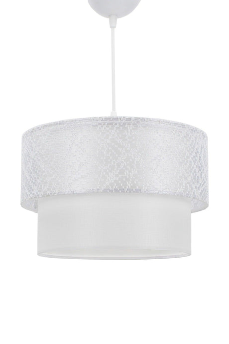 Lacy White Triple Lampshade Chandelier Set Bedroom Lighting - Swordslife