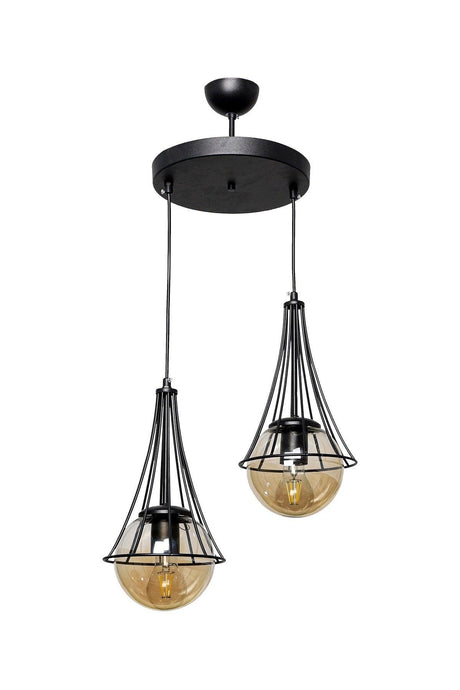 Lapis 2.li Black-honey Globe Glass Chandelier - Swordslife