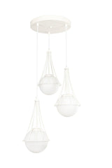 Lapis 3rd White-white Globe Glass Chandelier - Swordslife