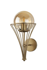 Lapis Sconce Tumbled Honey Globe Glass - Swordslife