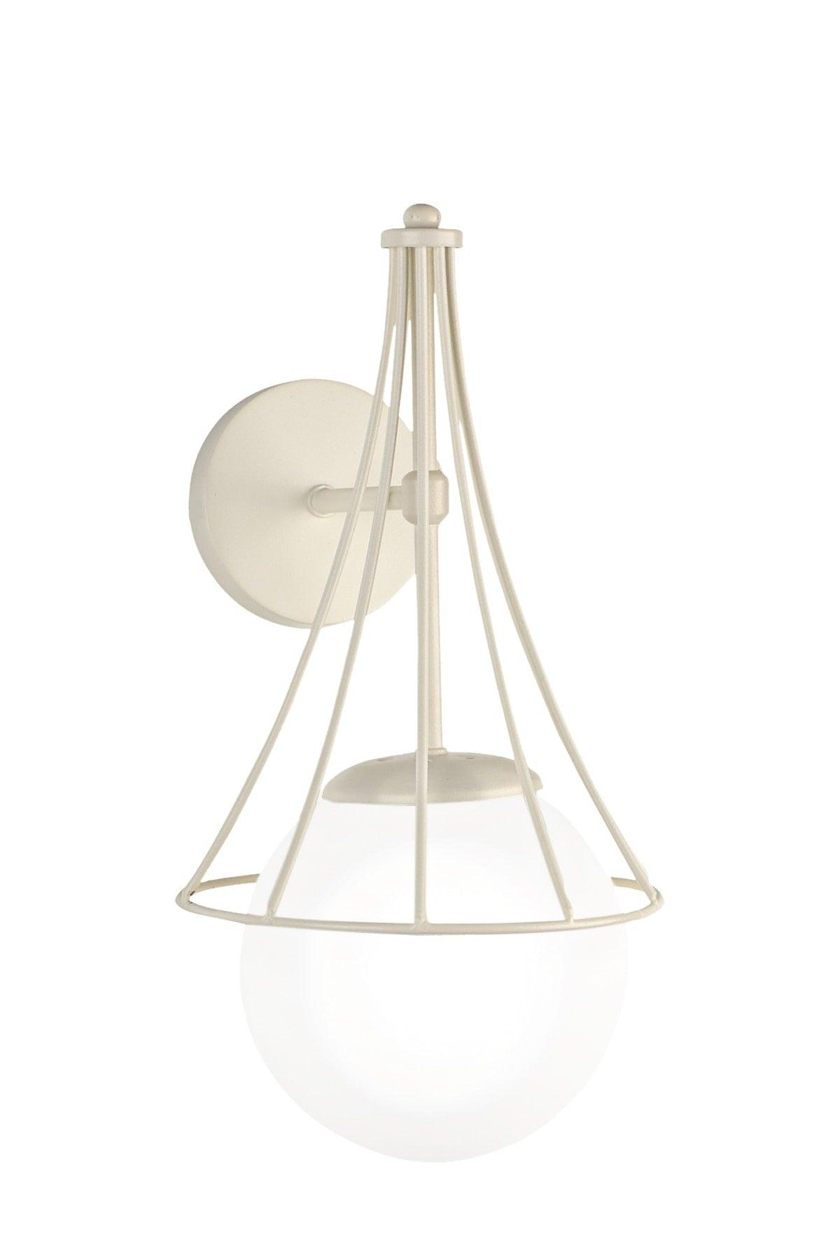 Lapis Wall Sconce White White Globe Glass - Swordslife