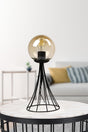 Lapis Table Lamp Black Honey Glop Glass - Swordslife