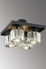 Lara 4-Set Black Y-10 Crystal Stone Chandelier - Swordslife