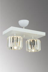 Lara Caka 2 Piece White Y-10 Crystal Stone Chandelier - Swordslife