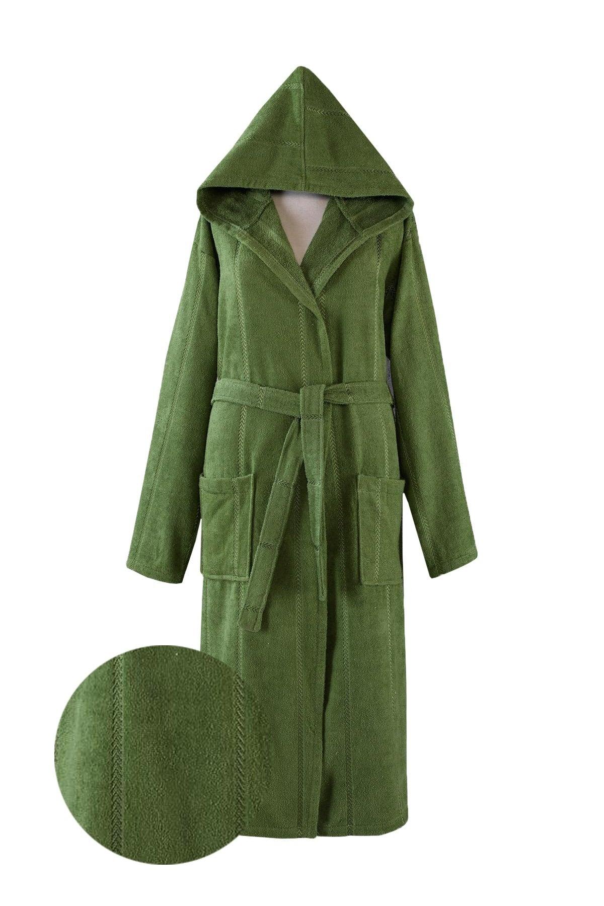 Lara Hooded Bathrobe Green L/xl - Swordslife