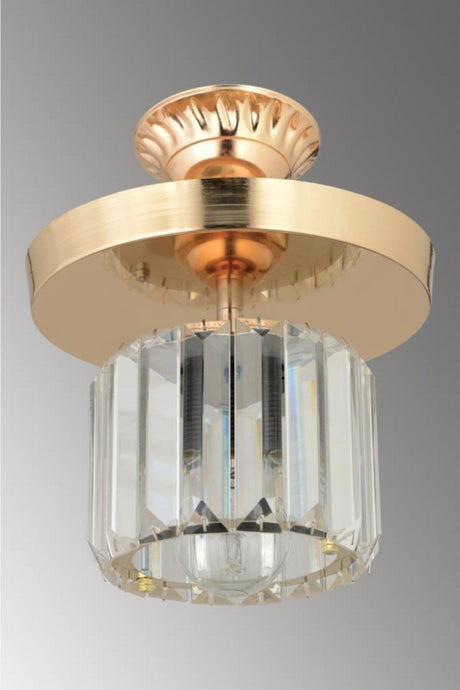 Lara Single Gold Yuv.y-10 Crystal Stone Chandelier - Swordslife