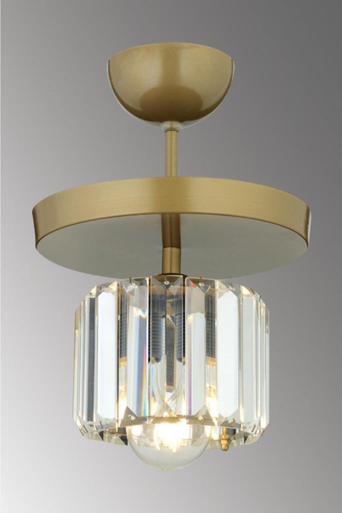 Lara Single Tumbled Round Y-10 Crystal Stone Chandelier - Swordslife