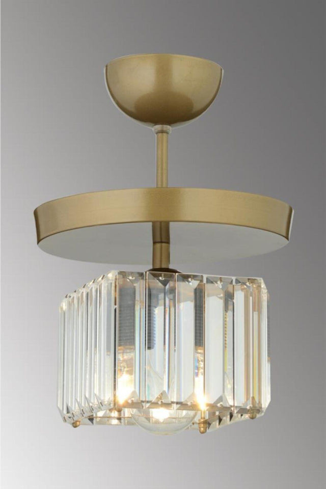 Lara Single Slot aging K-10 Crystal Stone Chandelier - Swordslife