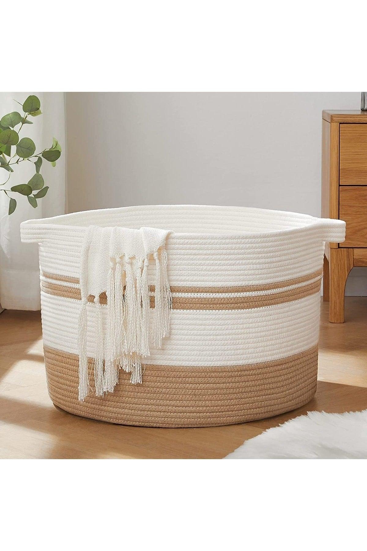 Large Size Jute Cotton Basket