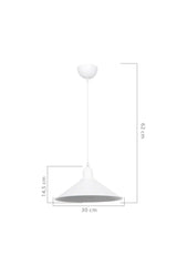 Large Maya Single Pendant Lamp White - Swordslife