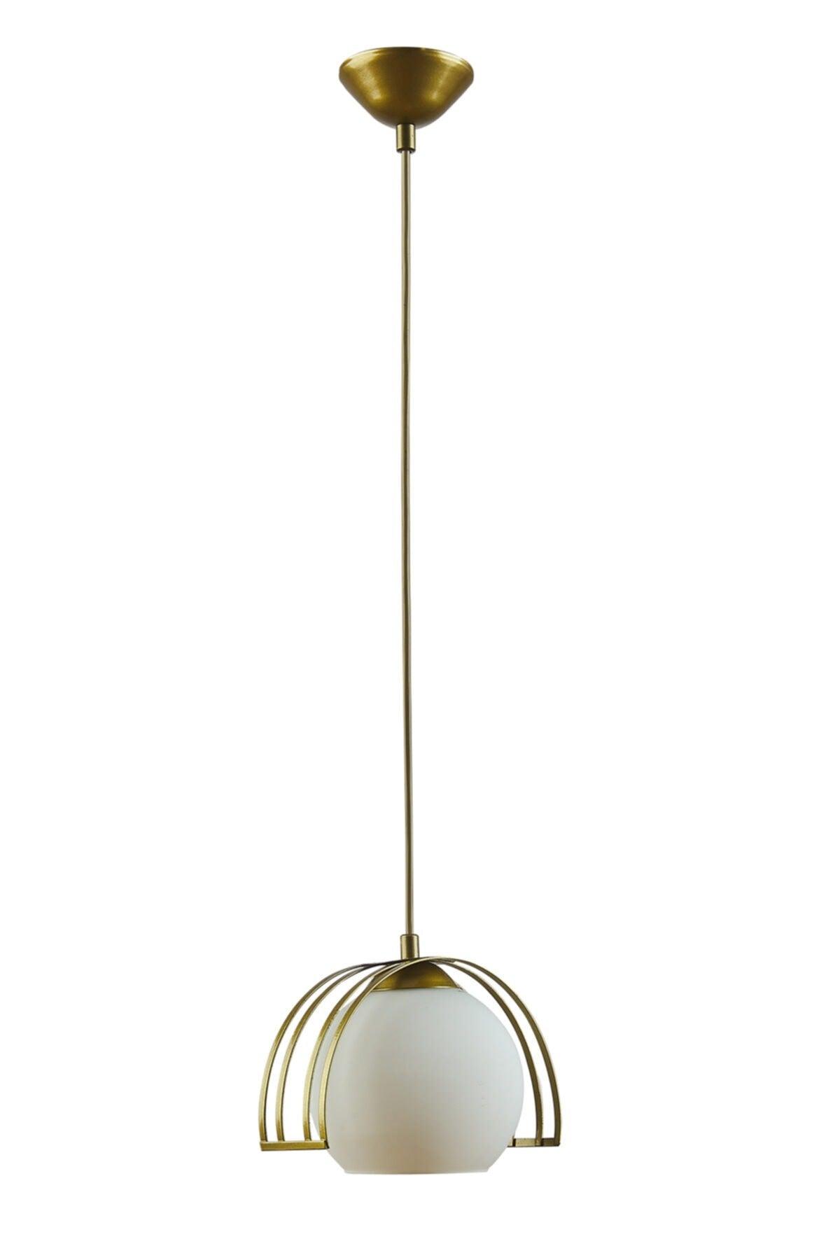 Larissa Gold Tumbled Case Glass Pendant Lamp Single Chandelier - Swordslife