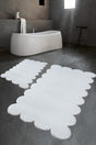 Laser Cut White Plush Carpet Bath Mat 2 Pack - Swordslife