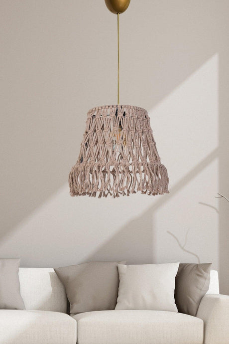 Laurier Handmade Jute Brown Chandelier