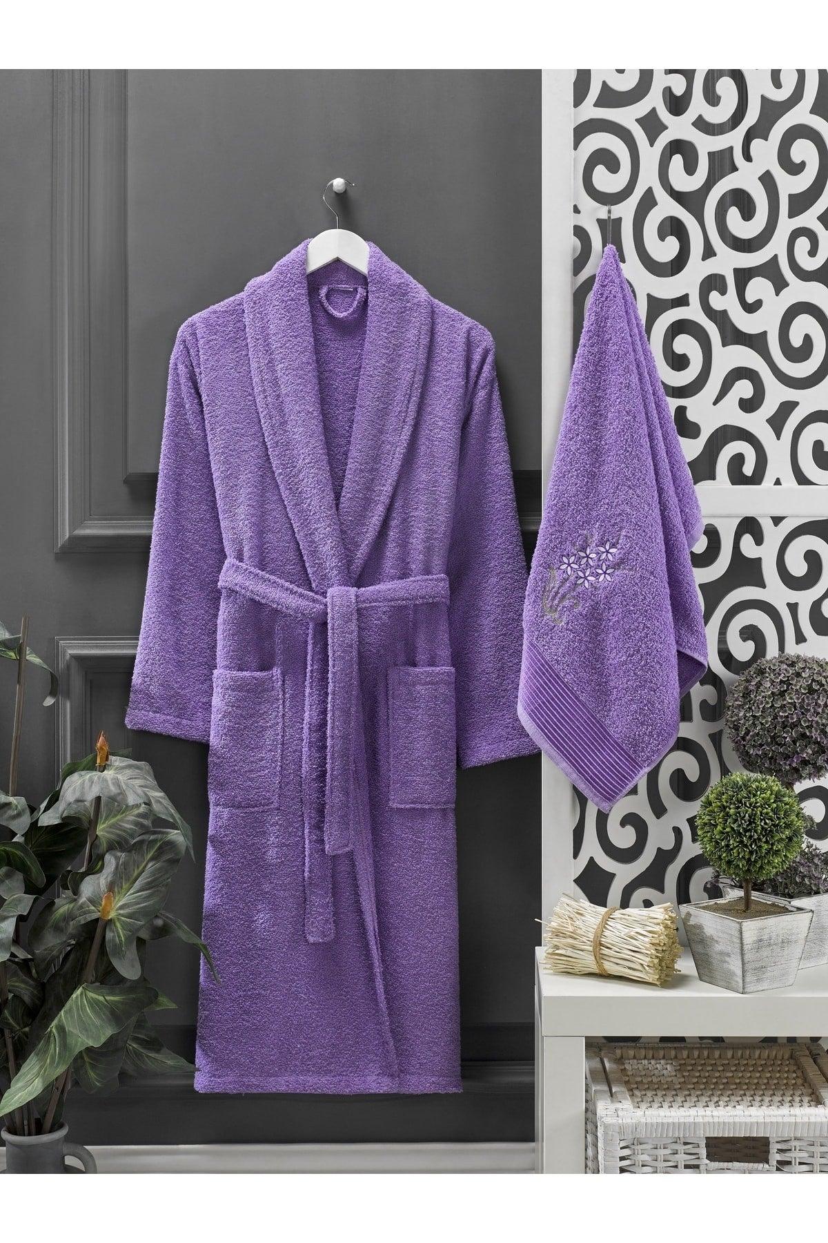 Lavender Towel Bathrobe Set of 2 - Swordslife